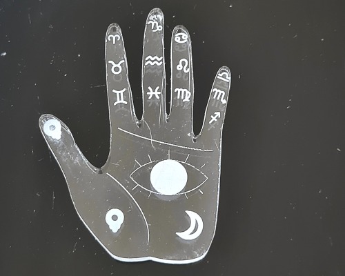 Kleine Silikonform Anhänger Palmistry Hand mit Handlinien