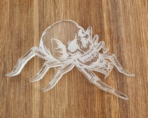 Silikonform Spider Skull - Spinne mit Schädel in Untersetzer-Größe