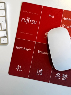 Mousepad Motiv Fujitsu 7 Tugenden der Samurai, Rot