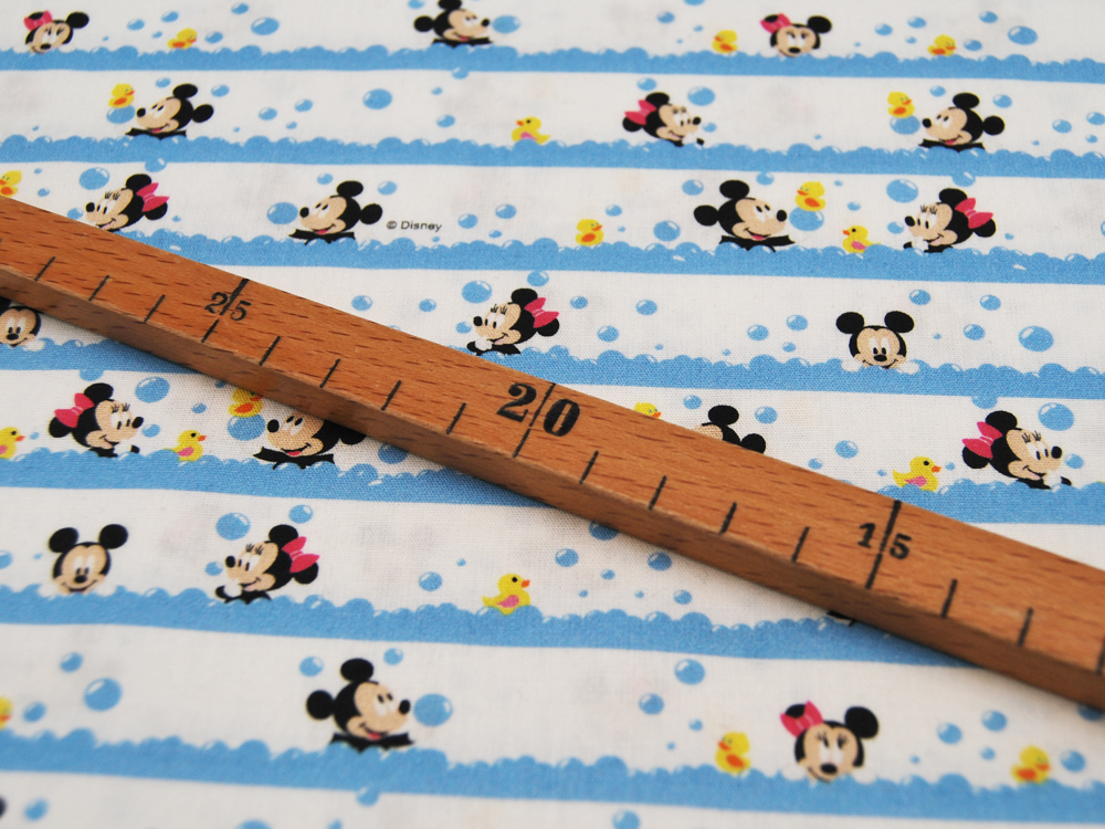Baumwolle - Mickey und Minnie Mouse in der Badewanne 0,5m 3