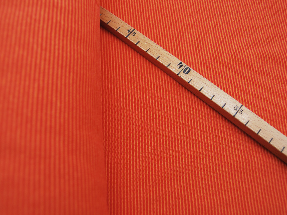 Bündchen Stella - Ringelbündchen - Rot - Orange - 50 cm im Schlauch 2