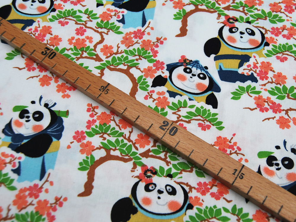 Baumwolle - Kung Fu Panda mit Bäumen 05m 2
