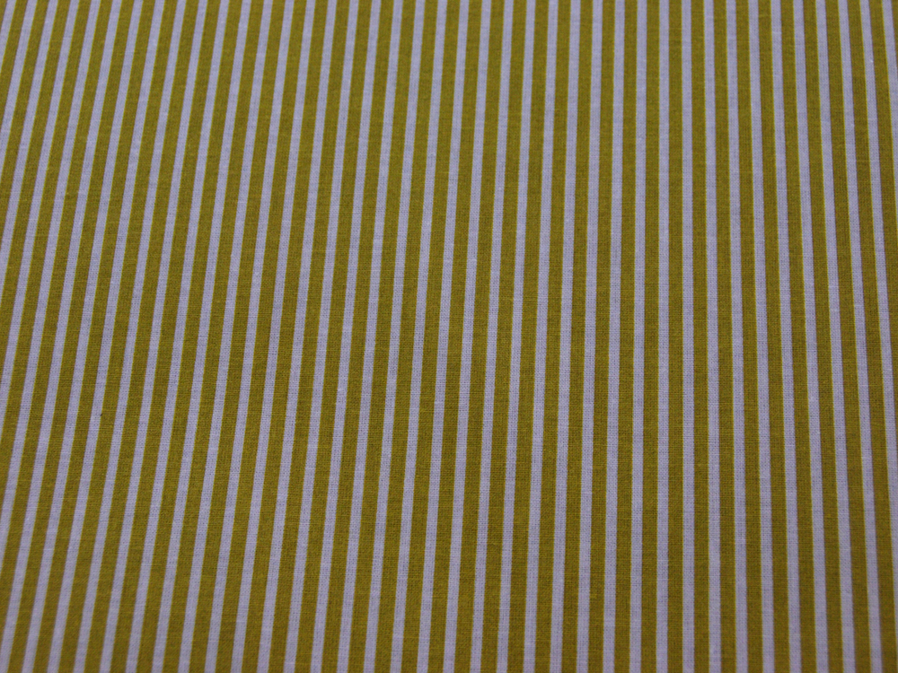 Beschichtete Baumwolle - Gestreift in Weiß-Senf 50 x 135cm 3