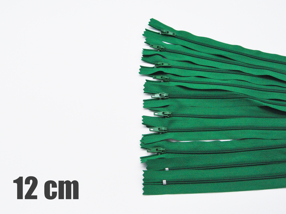 10 x 12cm grüne Reißverschlüsse