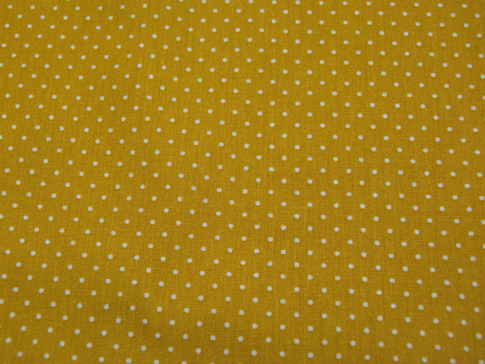 Petit Dots auf Ocker - Baumwolle 0,5 m 2