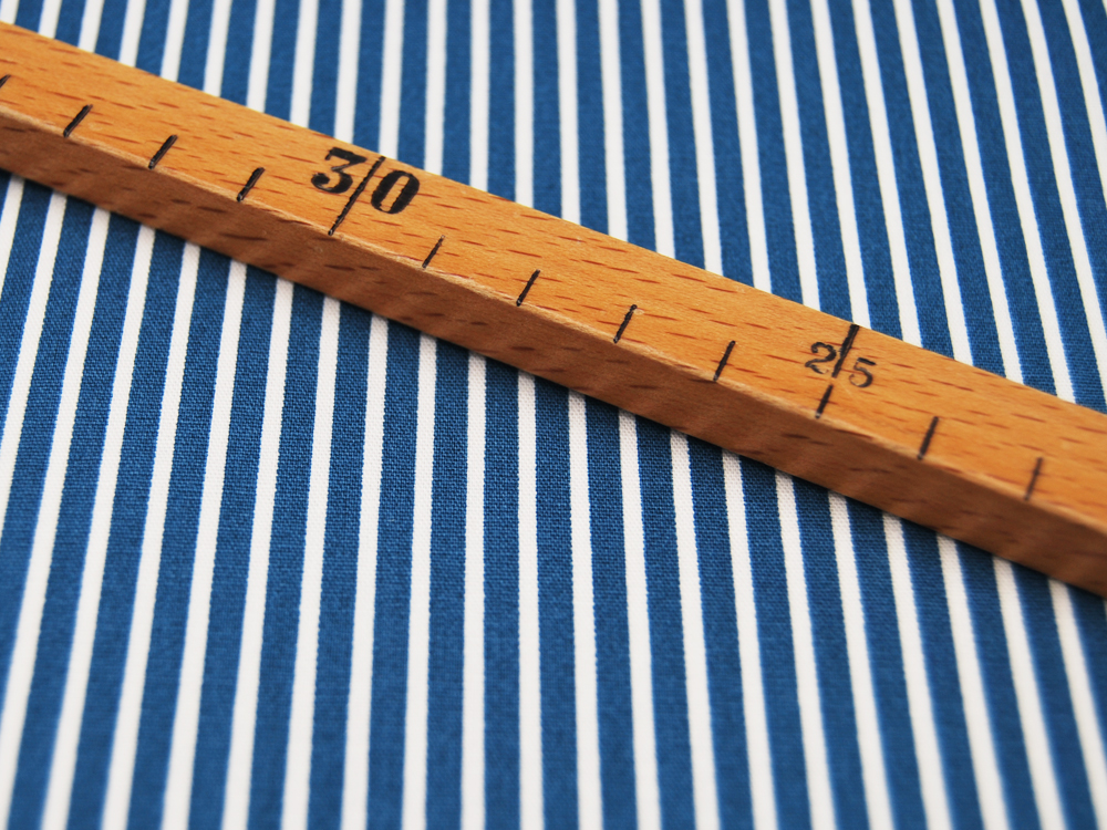 Baumwolle - Stripe - Blau-Weiss gestreift 0,5 meter 3