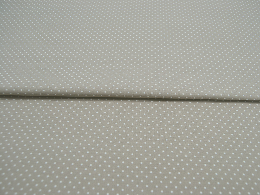 Beschichtete Baumwolle - Petit Dots auf Sand / Hellbeige - 50x145cm 2
