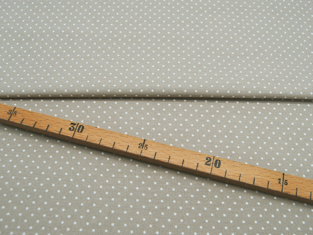 Beschichtete Baumwolle - Petit Dots auf Sand / Hellbeige - 50x145cm 3