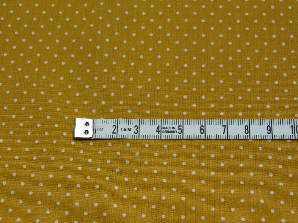 Petit Dots auf Ocker - Baumwolle 05 m 3