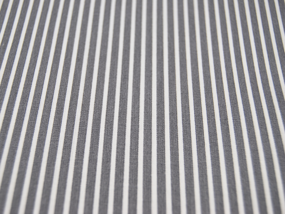 Baumwolle - Stripe - Grau-Weiss gestreift 05 meter 2
