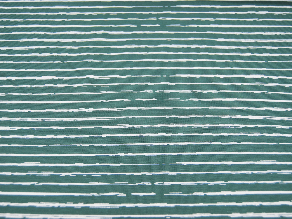 Jersey - Streifen in Dusty Green-Weiß - 05 Meter 2