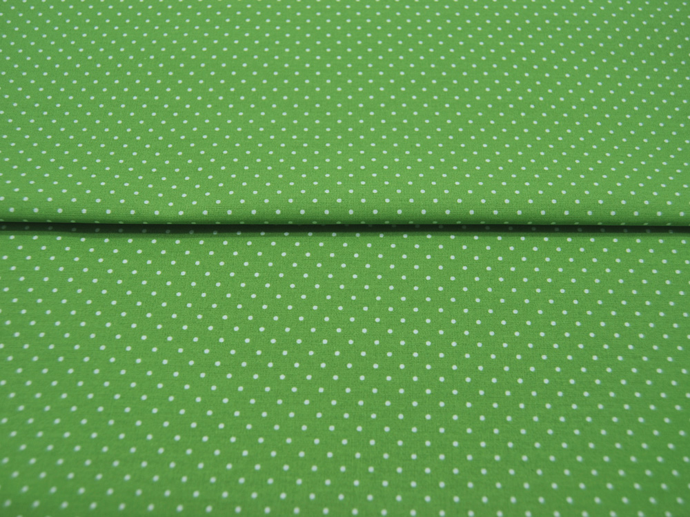 Beschichtete Baumwolle - Petit Dots auf Hellgrün / Lime - 50x145cm 2
