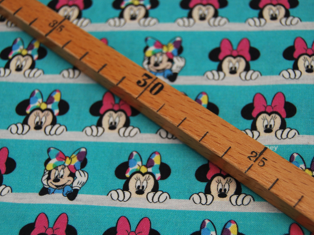 Baumwolle - Minnie Mouse auf Türkis 0,5m 3