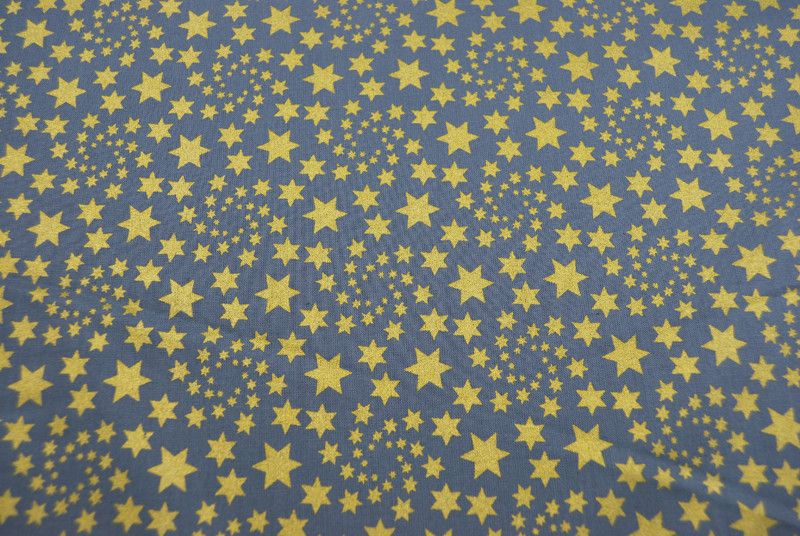 REST Baumwolle Grau mit goldenen Sternen 12m 4