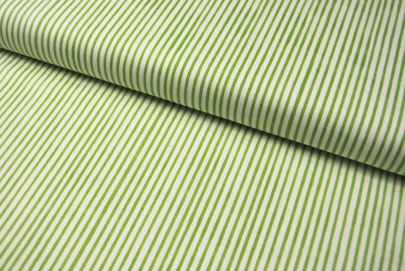 Lazy Stripes - Grüne Streifen Baumwolle 05 m