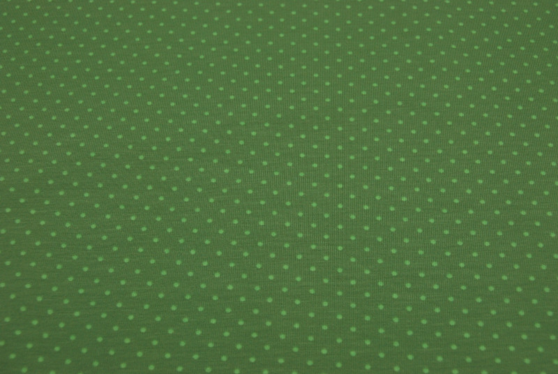 JERSEY - Grün mit hellgrünen Punkten - 05 Meter 2