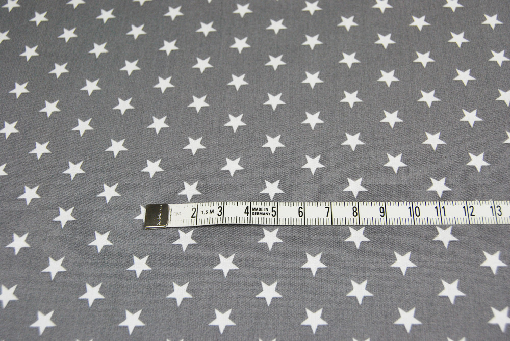 Petit Stars - Sterne auf Grau - Baumwolle 05m 2