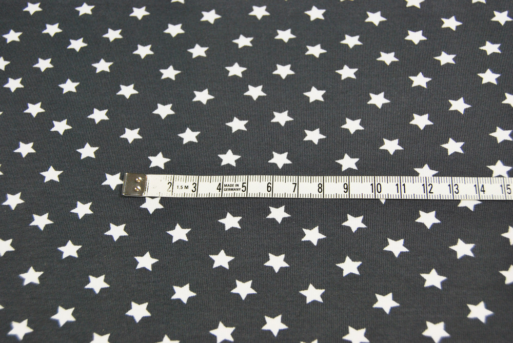 Jersey - Weiße Sterne auf Dunkelgrau 05 m 2