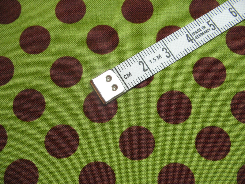 Ta Dot - Baumwolle - braun auf grün 05 Meter 2