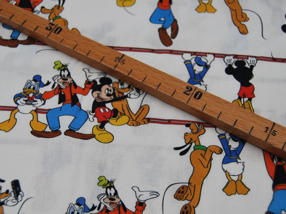Baumwolle - Mickey Mouse - mit Donald Goofy und Pluto 05m 4