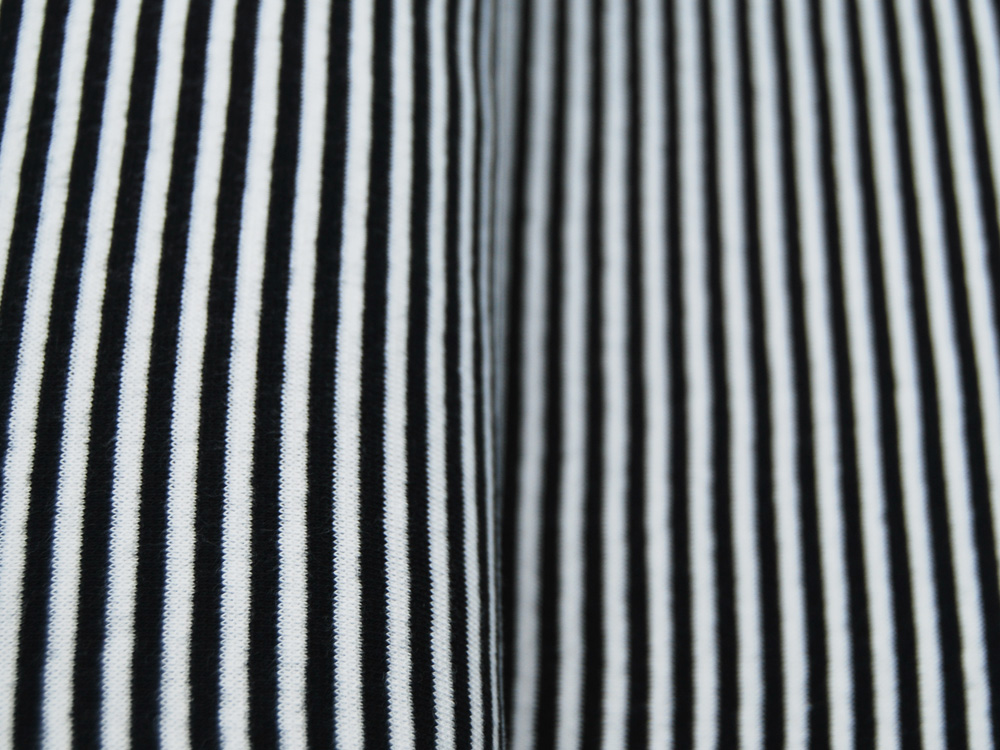 Bündchen - Ringelbündchen - Schwarz - Weiß - 50 cm im Schlauch