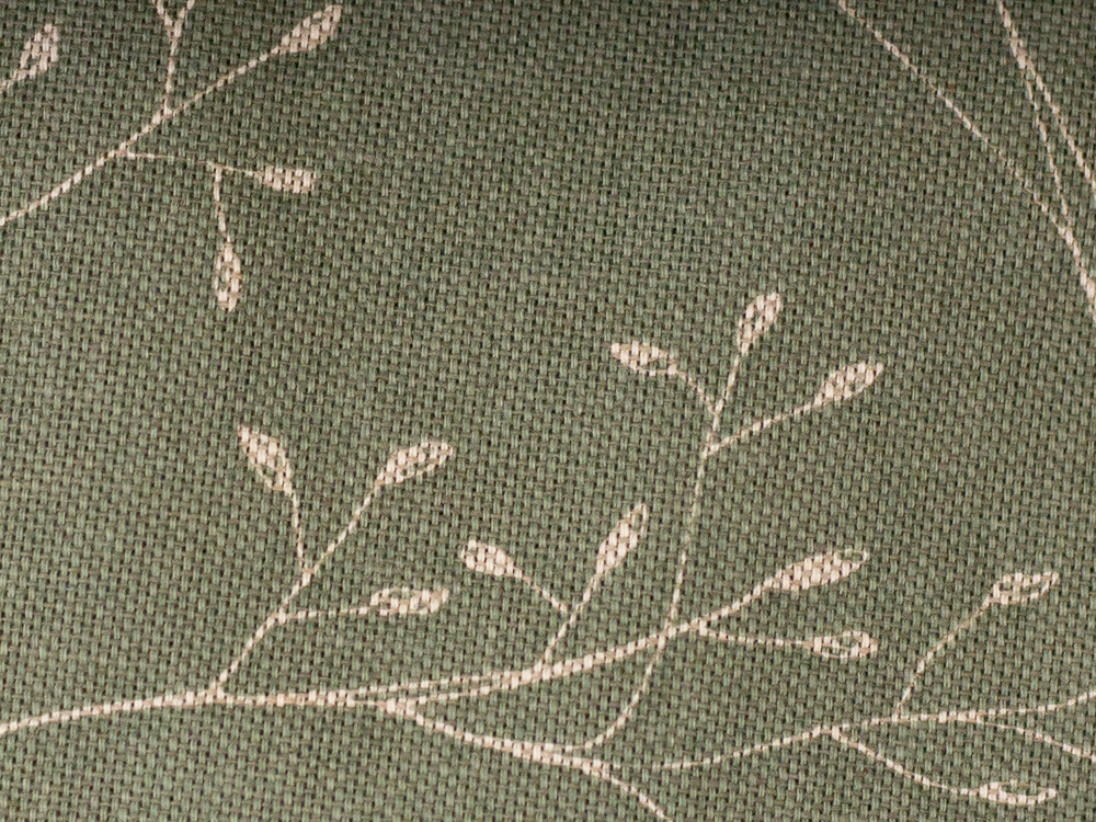 Dekostoff - Ember - Zweige auf Khaki - 0,5m 2