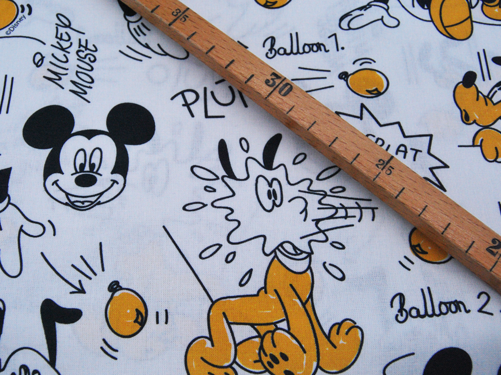 Baumwolle - Mickey Mouse - mit Pluto 0,5 m 2