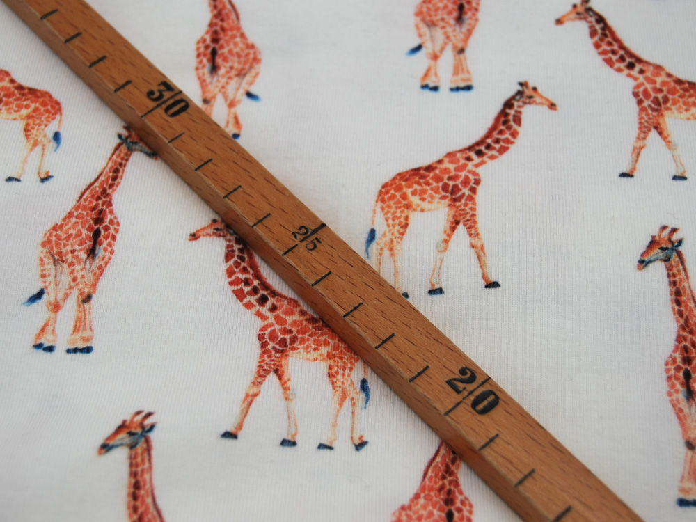 Jersey - Giraffen auf Creme - Digitaldruck - 05 Meter 4