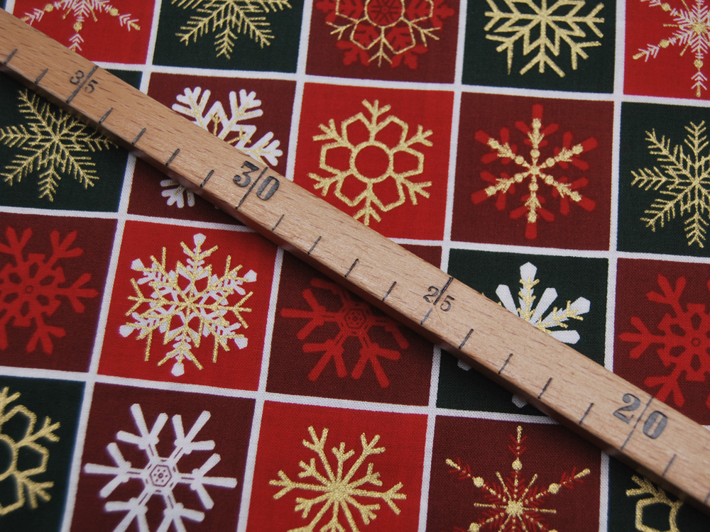 Baumwolle - Weihnachten - Weihnachtssterne Patchwork - 0.5m 4