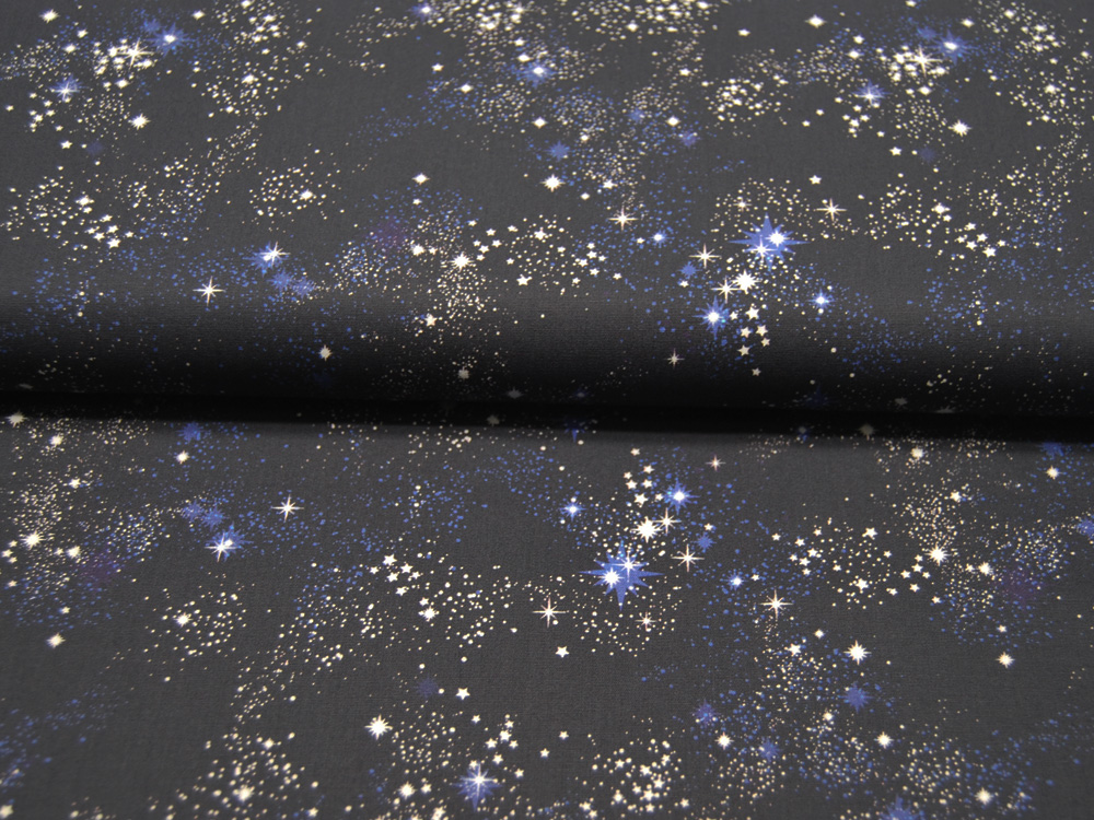 Baumwolle - Tinholt - Sternenhimmel auf Dunkelblau - 0,5m 2