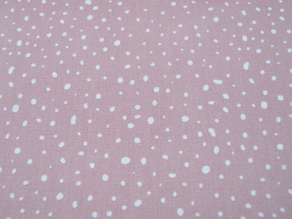 ORGANIC Baumwolle - Punkte auf Dusty Pink - 05 m 2