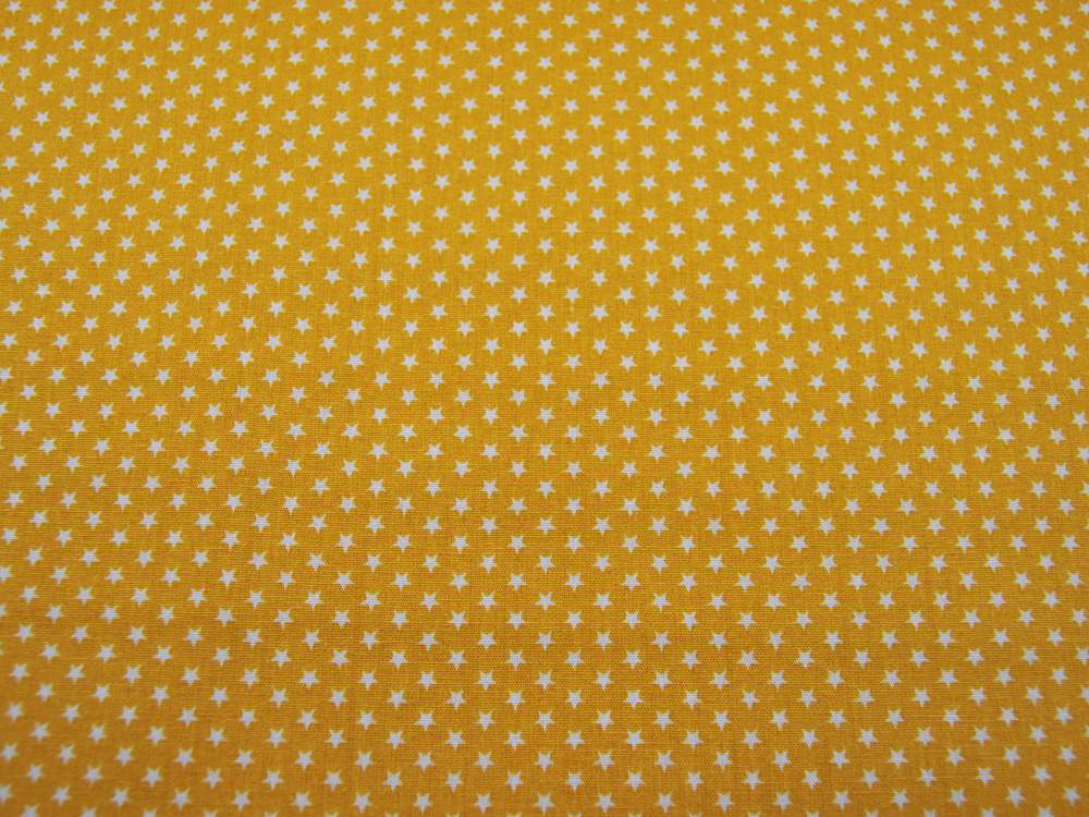 Mini Stars - Kleine Sterne auf Gelb - Baumwolle 0,5m