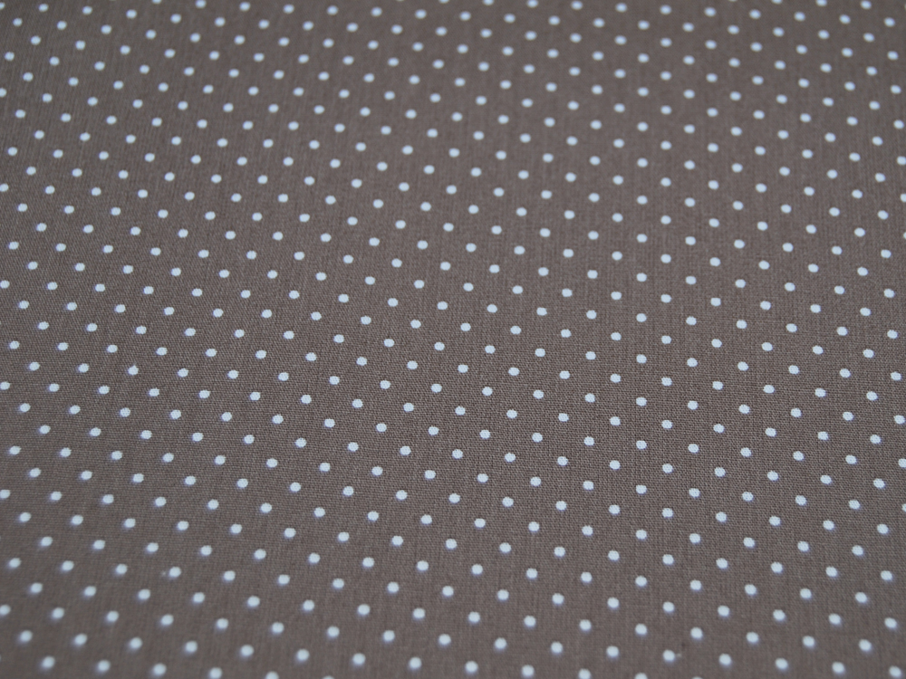 Petit Dots auf Taupe - Baumwolle 0,5 m 2