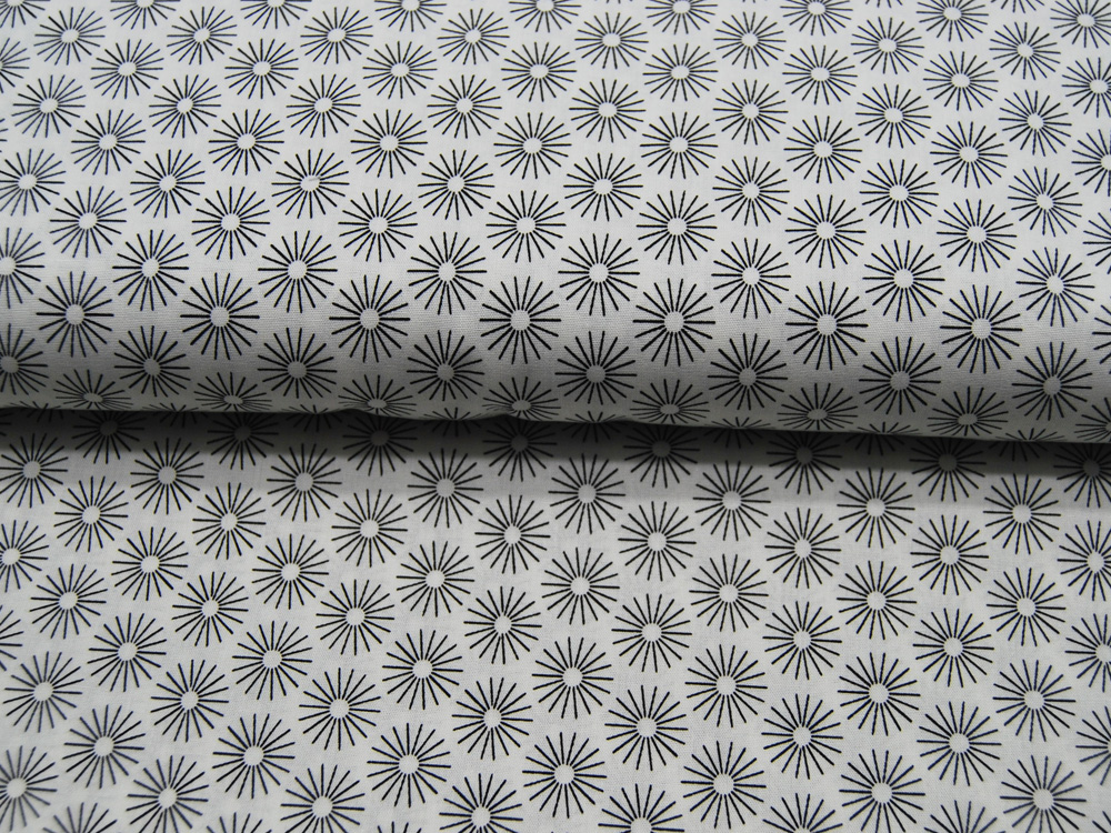 Baumwolle - Umbrella in Schwarz auf Cremeweiß/Ecru - 050 m