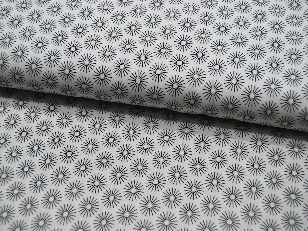 Baumwolle - Umbrella in Schwarz auf Cremeweiß/Ecru - 0,50 m 4