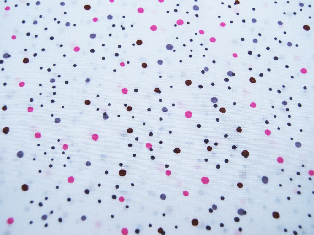 Baumwolle - Dots - Fuchsia - Punkte auf Weiß 05m 3