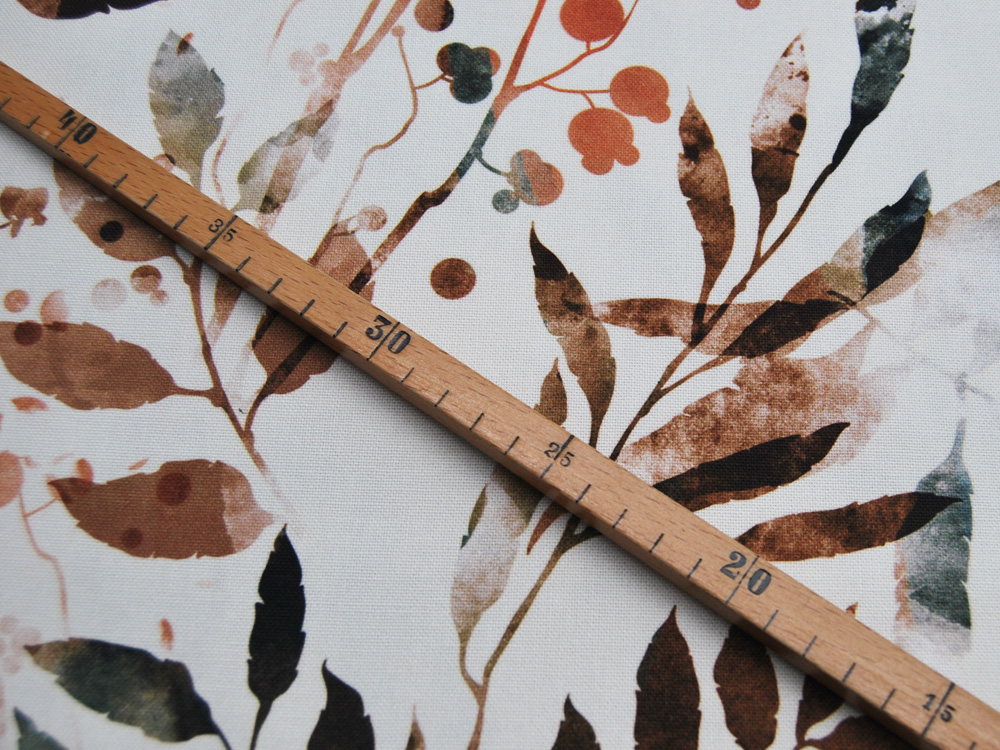 Canvas - Canvas Digital - Leaves auf Cremeweiß 0,5m 4