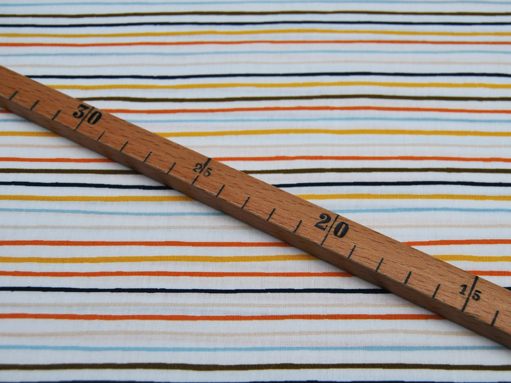 Baumwolle - Stripe an Space -Streifen auf Weiß 0,5 meter 2
