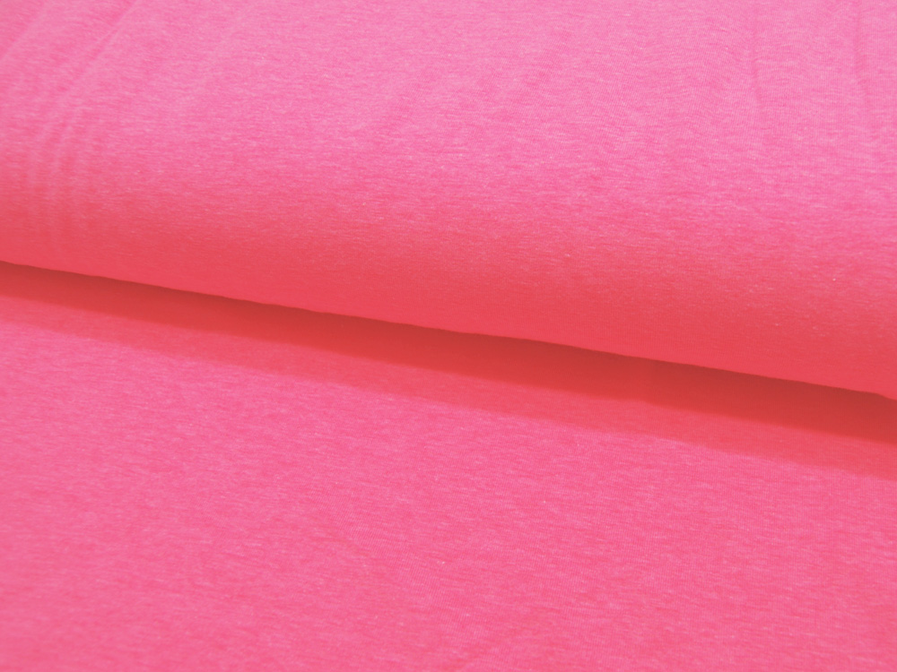 JERSEY - UNI: NEON Rosa / Pink leicht meliert - 0,5 Meter 2