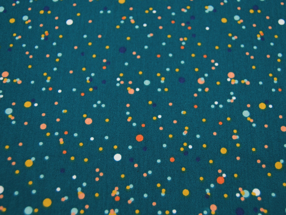 Baumwolle - Xavi - Irregular Dots - Punkte auf Petrol 05m 2