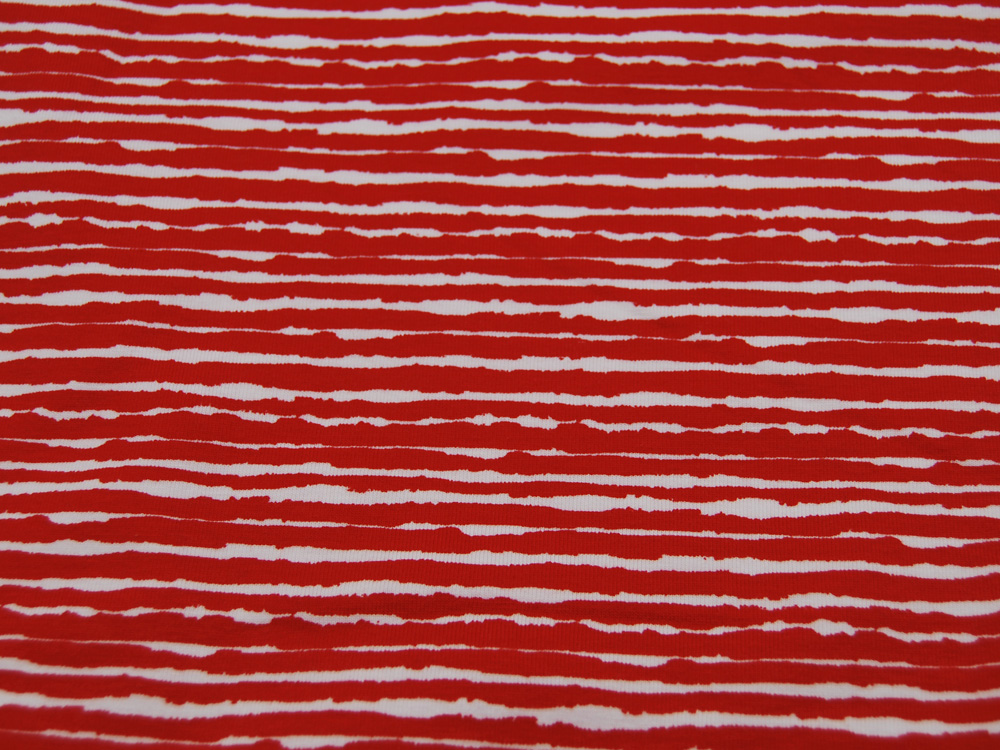 Jersey - Wilde Streifen in Rot - Weiß - 05 Meter 3