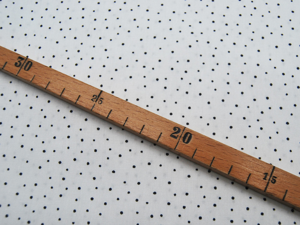 Baumwolle - Dots - Schwarze Minipunkte auf Weiß 05m 4