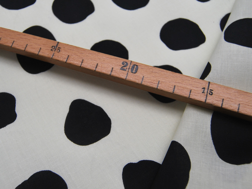 Beschichtete Baumwolle - Dots and Stripes - Punkte auf Cremeweiß 0,5 m 3