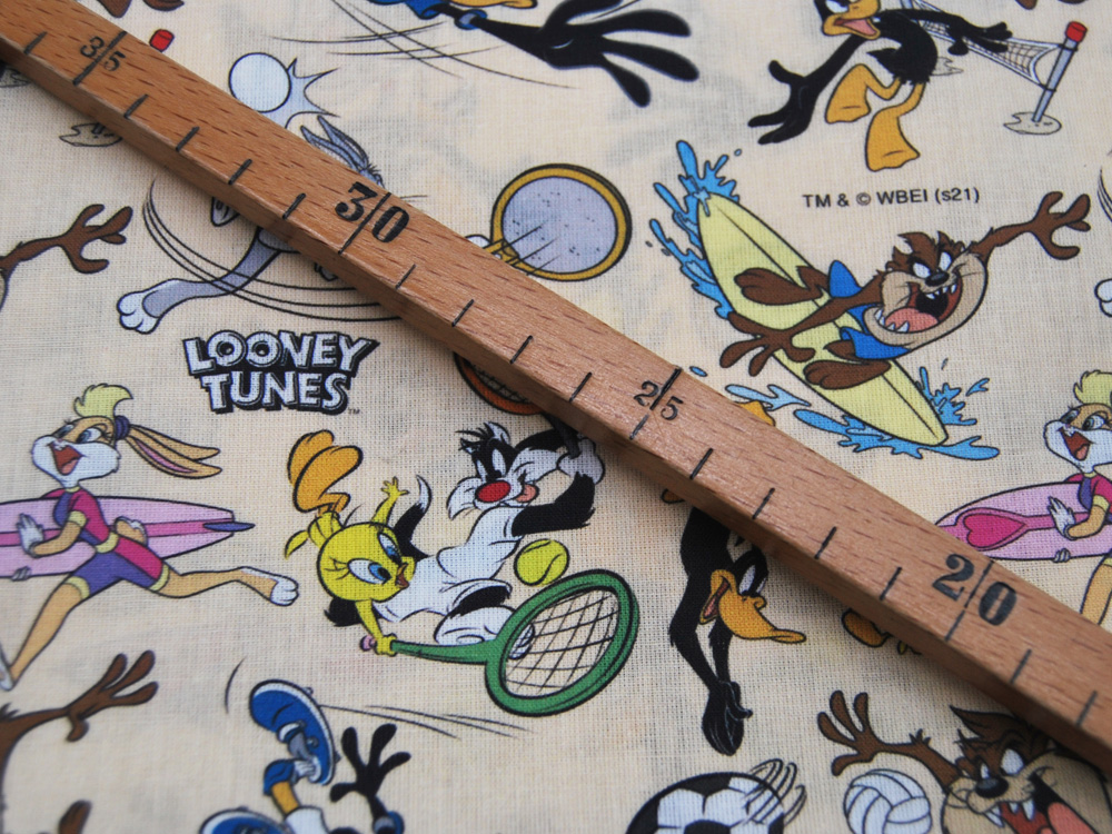 Baumwolle - Lizenz - Looney Tunes - Bugs Bunny, Road Runner und Co 0,5m 2