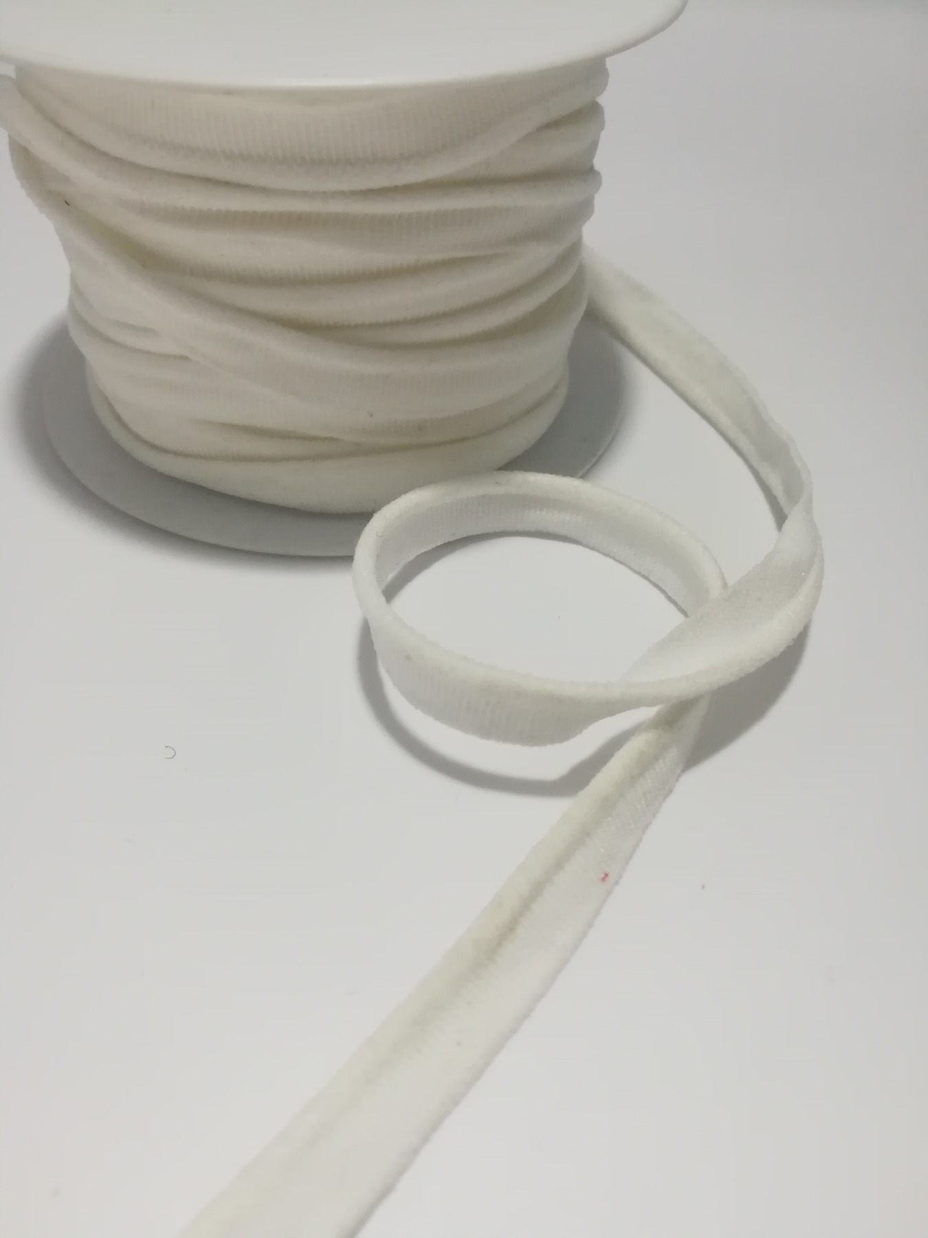 elastisches Paspelband 1 Meter / 10mm - Weiß