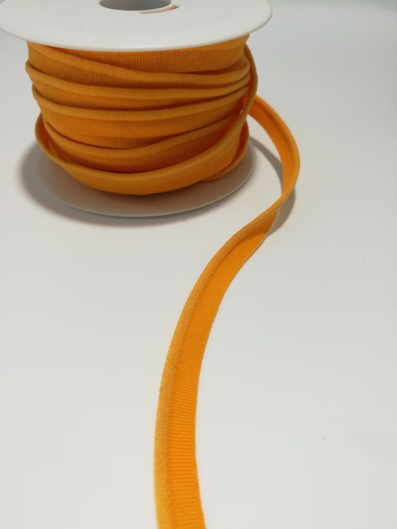 elastisches Paspelband 1 Meter / 10mm - Mandarine
