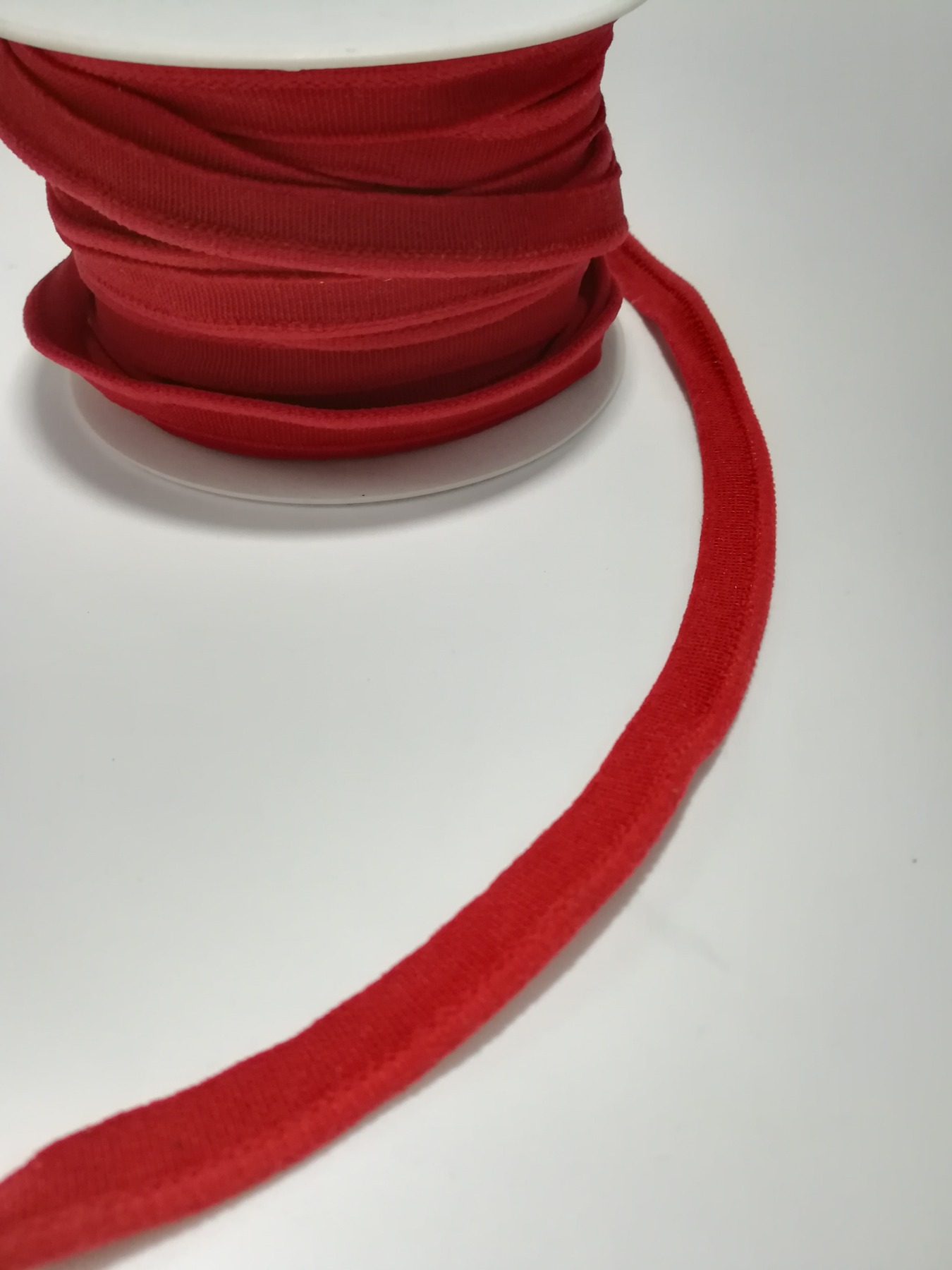 elastisches Paspelband 1 Meter / 10mm - Dunkelrot