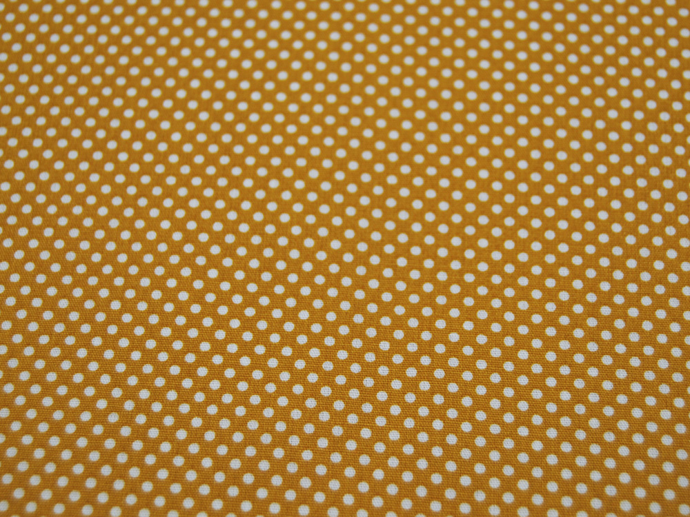 Baumwolle - Kleine Punkte auf Gelb/Senf 05 m 2