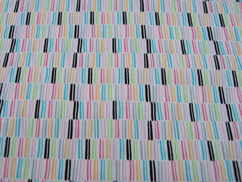 Baumwolle - Xavi - Short Stripes - Kleine Striche auf Weiß 05m 3