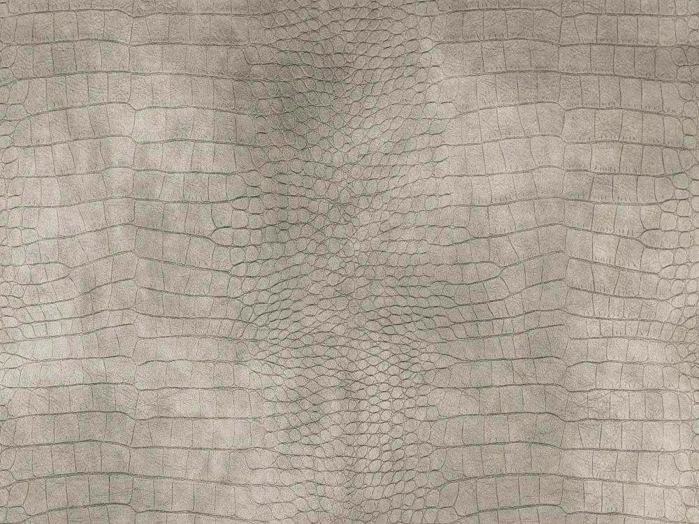 Kunstleder - mit Muster - auf Grau / Taupe - 50 x 140 cm 3